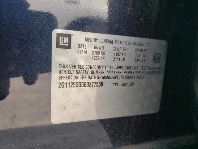 Photo 10 from auction – 2014 CHEVROLET IMPALA LT with VIN 2G1125S35E9277560