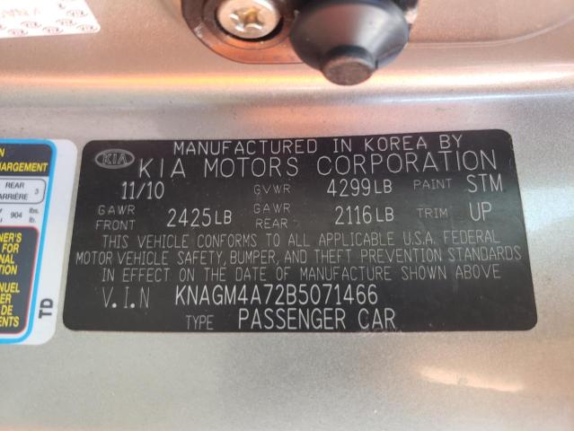 Photo 10 from auction – 2011 KIA OPTIMA LX with VIN KNAGM4A72B5071466