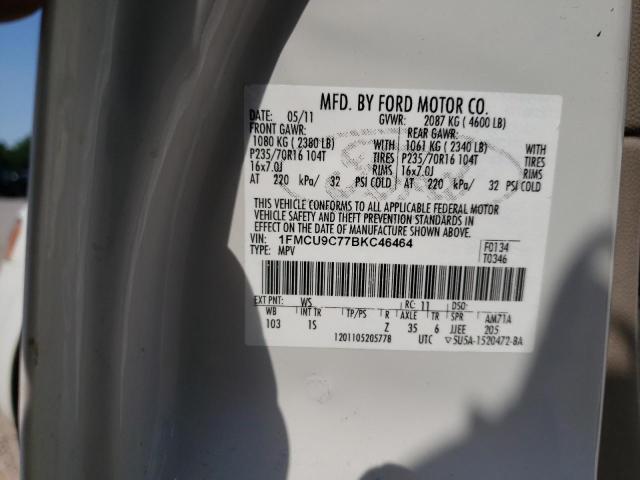 Photo 10 from auction – 2011 FORD ESCAPE XLS with VIN 1FMCU9C77BKC46464