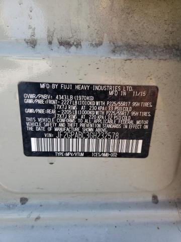 Photo 10 from auction – 2016 SUBARU CROSSTREK with VIN JF2GPABC3GH232578