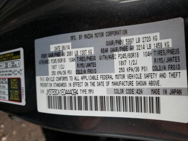 Photo 10 from auction – 2014 MAZDA CX-9 TOURI with VIN JM3TB3CA1E0444094