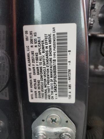 Photo 10 from auction – 2010 HONDA ACCORD EXL with VIN 5KBCP3F82AB006118