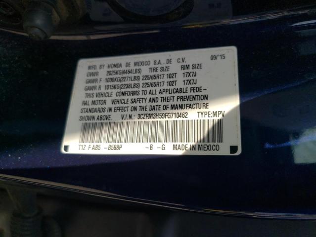 Photo 10 from auction – 2015 HONDA CR-V EX with VIN 3CZRM3H59FG710462