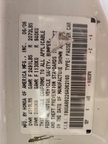 Photo 10 from auction – 2006 ACURA TL with VIN 19UUA66226A062160