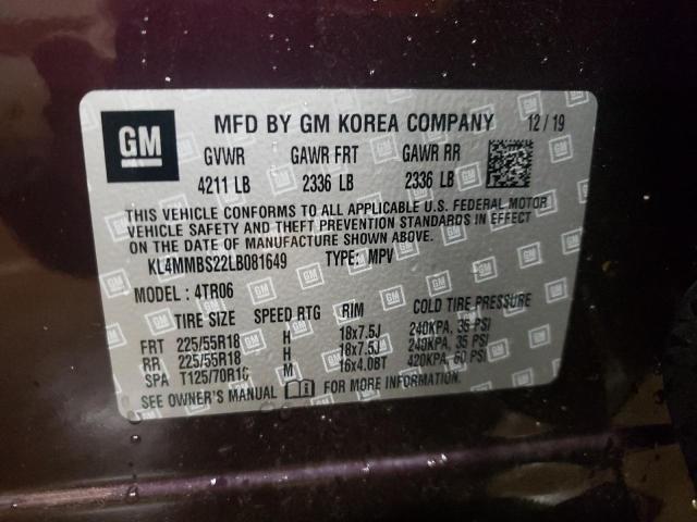 Photo 10 from auction – 2020 BUICK ENCORE GX with VIN KL4MMBS22LB081649