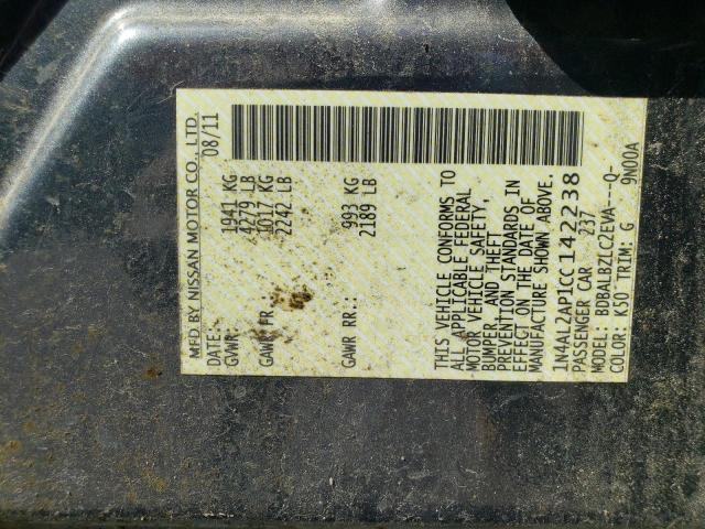 Photo 10 from auction – 2012 NISSAN ALTIMA BAS with VIN 1N4AL2AP1CC142238