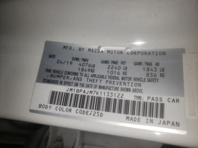 Photo 10 from auction – 2019 MAZDA 3 with VIN JM1BPAJM7K1133122