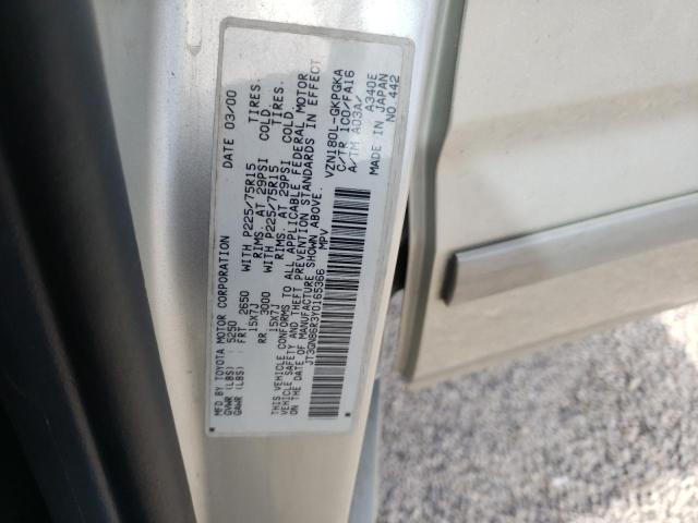Photo 10 from auction – 2000 TOYOTA 4RUNNER SR with VIN JT3GN86R3Y0165366