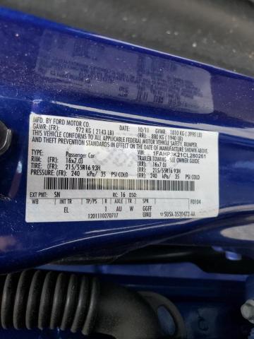 Photo 10 from auction – 2012 FORD FOCUS SE with VIN 1FAHP3K21CL280261