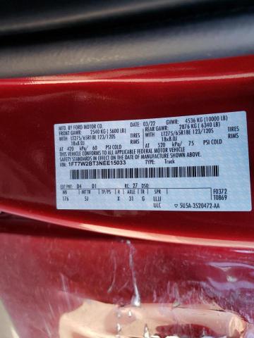 Photo 10 from auction – 2022 FORD F250 SUPER with VIN 1FT7W2BT3NEE15033