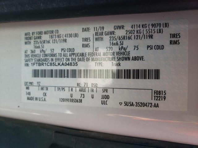 Photo 10 from auction – 2020 FORD TRANSIT T- with VIN 1FTBR1C85LKA04835