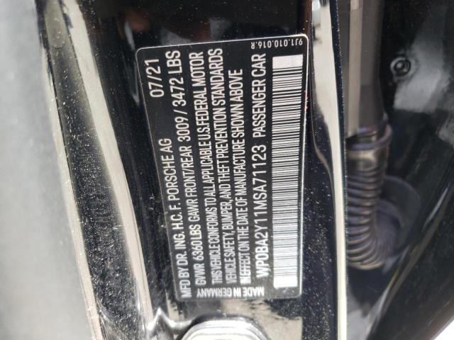 Photo 10 from auction – 2021 PORSCHE TAYCAN CRO with VIN WP0BA2Y11MSA71123