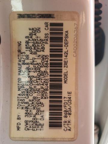 Photo 10 from auction – 2013 TOYOTA COROLLA BA with VIN 5YFBU4EE1DP188435