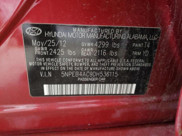 Photo 10 from auction – 2013 HYUNDAI SONATA GLS with VIN 5NPEB4AC9DH536115
