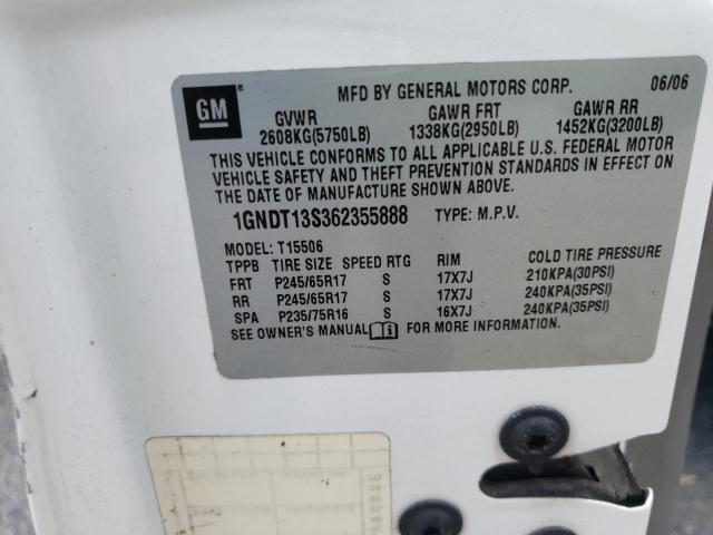 Photo 10 from auction – 2006 CHEVROLET TRAILBLAZE with VIN 1GNDT13S362355888