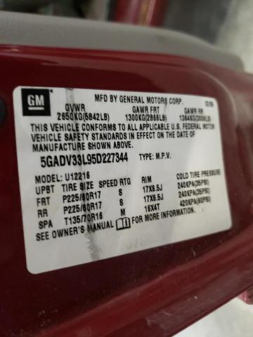 Photo 10 from auction – 2005 BUICK TERRAZA CX with VIN 5GADV33L95D227344