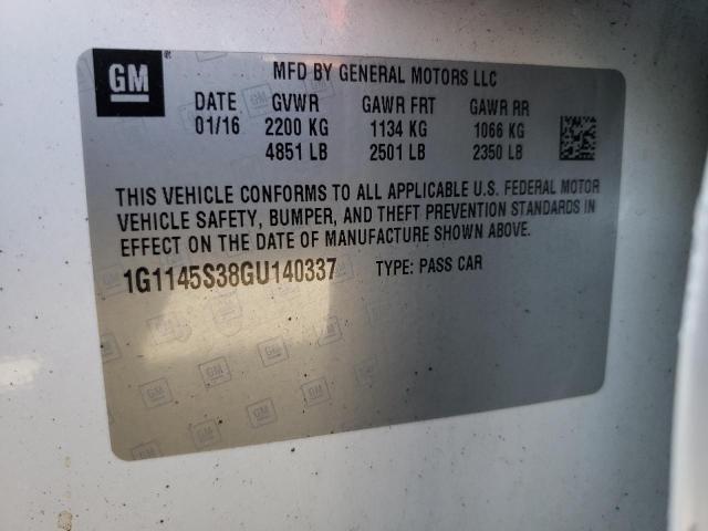 Photo 10 from auction – 2016 CHEVROLET IMPALA LTZ with VIN 1G1145S38GU140337