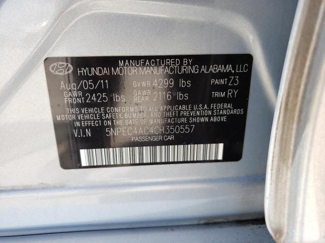 Photo 10 from auction – 2012 HYUNDAI SONATA SE with VIN 5NPEC4AC4CH350557