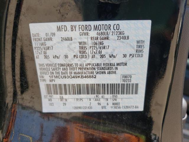 Photo 10 from auction – 2009 FORD ESCAPE XLT with VIN 1FMCU93G49KB46882