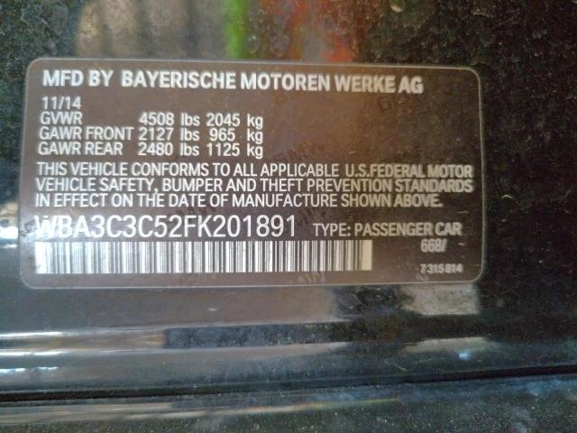 Photo 10 from auction – 2015 BMW 320 I XDRI with VIN WBA3C3C52FK201891