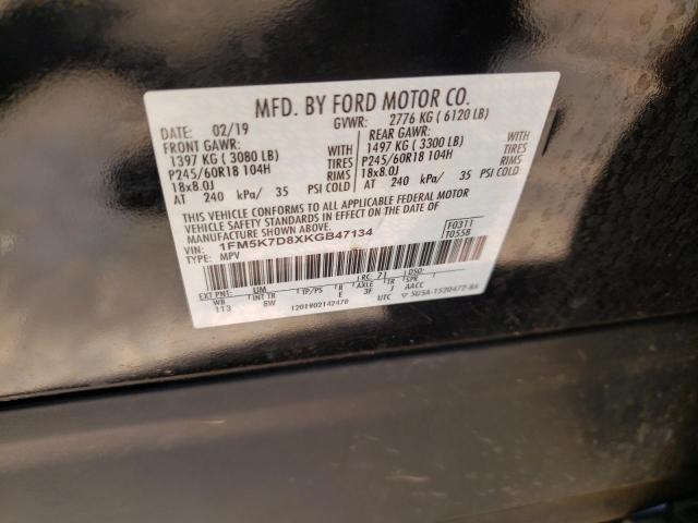 Photo 10 from auction – 2019 FORD EXPLORER X with VIN 1FM5K7D8XKGB47134