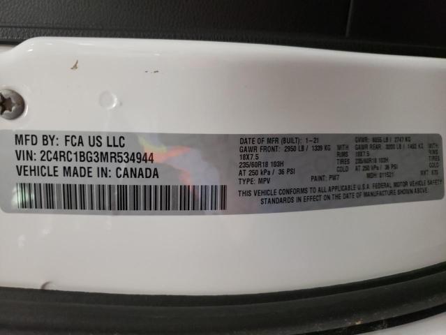 Photo 10 from auction – 2021 CHRYSLER PACIFICA T with VIN 2C4RC1BG3MR534944