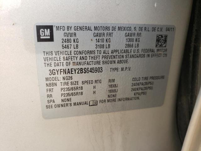 Photo 10 from auction – 2011 CADILLAC SRX LUXURY with VIN 3GYFNAEY2BS645903
