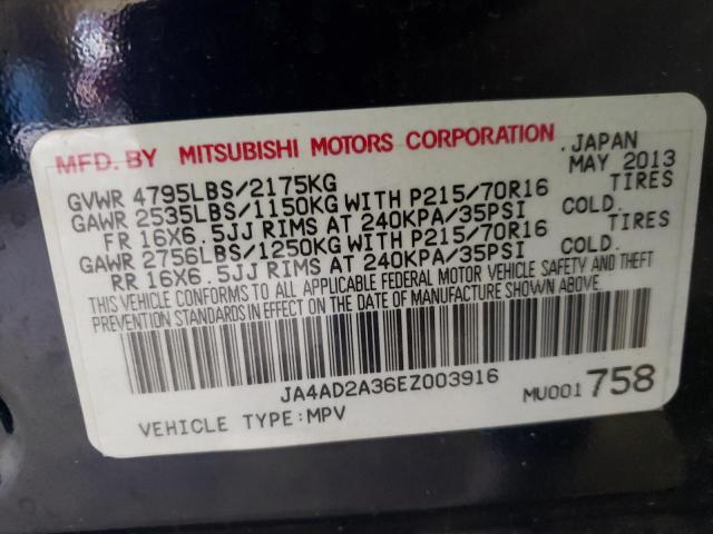 Photo 10 from auction – 2014 MITSUBISHI OUTLANDER with VIN JA4AD2A36EZ003916