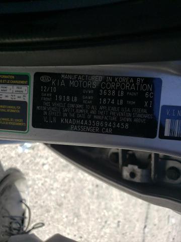 Photo 10 from auction – 2011 KIA RIO BASE with VIN KNADH4A35B6943458