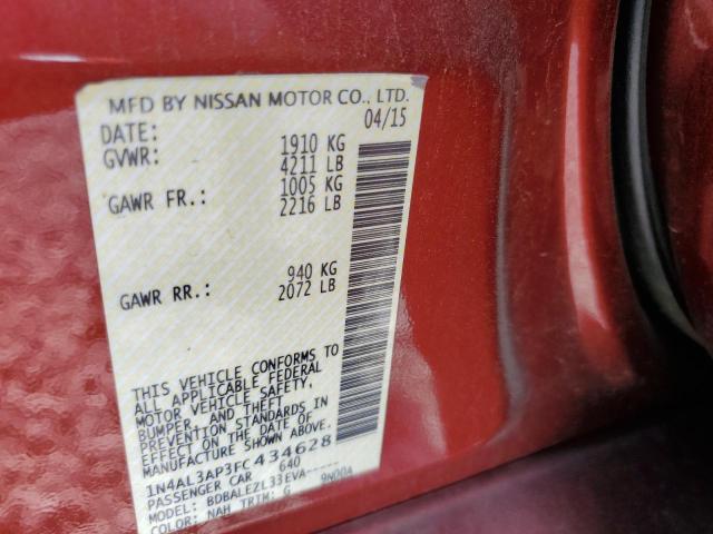 Photo 10 from auction – 2015 NISSAN ALTIMA 2.5 with VIN 1N4AL3AP3FC434628