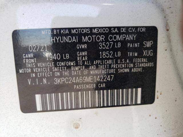 Photo 10 from auction – 2021 HYUNDAI ACCENT SE with VIN 3KPC24A69ME142247