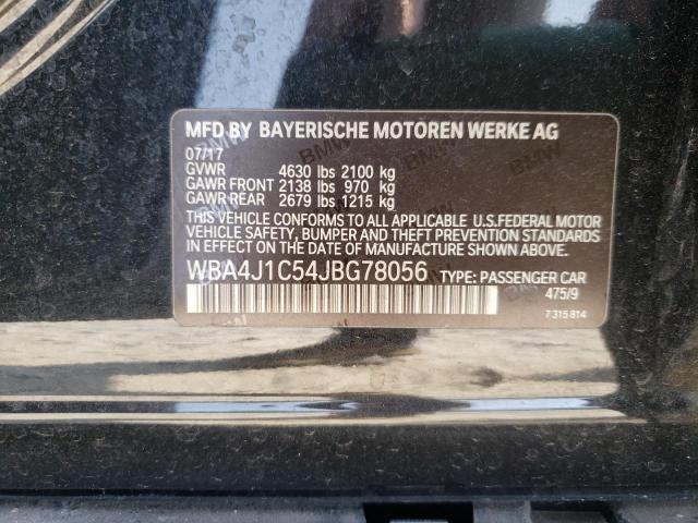 Photo 10 from auction – 2018 BMW 430I GRAN with VIN WBA4J1C54JBG78056