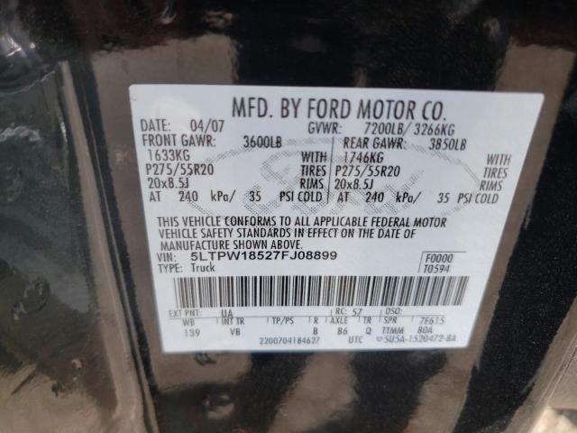 Photo 10 from auction – 2007 LINCOLN MARK LT with VIN 5LTPW18527FJ08899