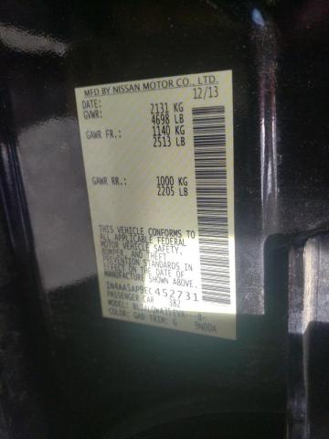 Photo 10 from auction – 2014 NISSAN MAXIMA S with VIN 1N4AA5AP9EC452731
