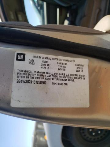 Photo 10 from auction – 2003 BUICK CENTURY with VIN 2G4WS52J131268602