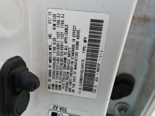 Photo 10 from auction – 2013 HONDA CR-V EXL with VIN 5J6RM3H74DL048176