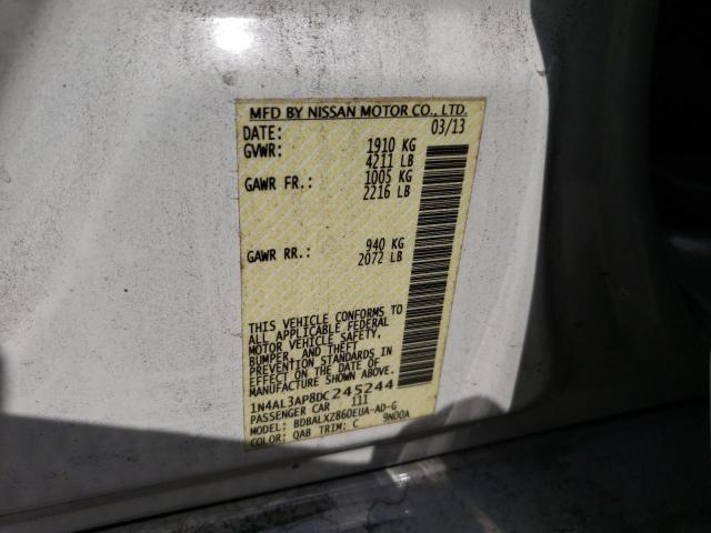 Photo 10 from auction – 2013 NISSAN ALTIMA 2.5 with VIN 1N4AL3AP8DC245244