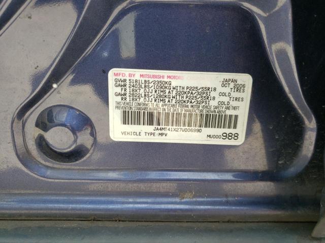 Photo 10 from auction – 2007 MITSUBISHI OUTLANDER with VIN JA4MT41X27U006990