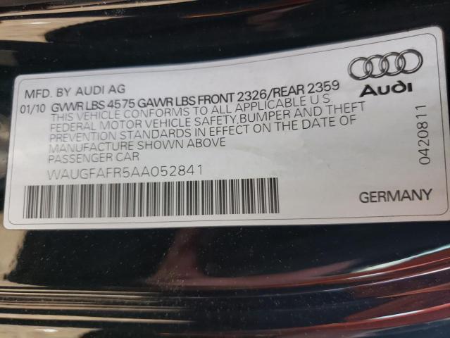 Photo 10 from auction – 2010 AUDI A5 PREMIUM with VIN WAUGFAFR5AA052841