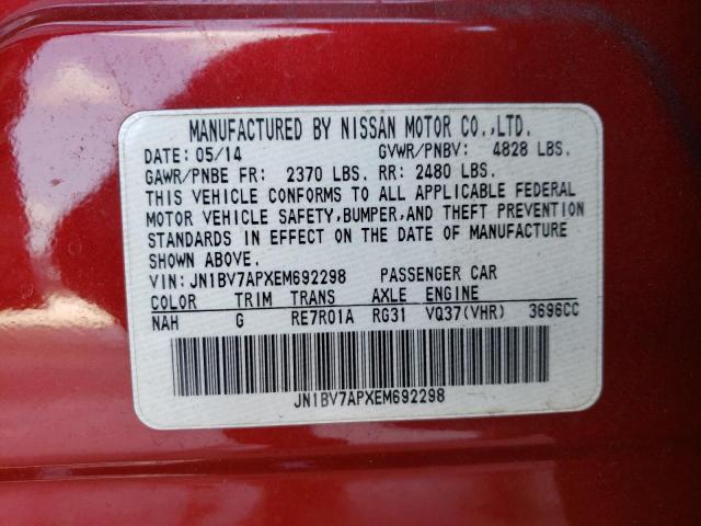 Photo 10 from auction – 2014 INFINITI Q50 BASE with VIN JN1BV7APXEM692298