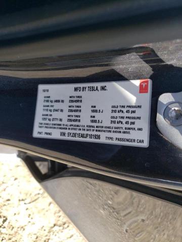 Photo 10 from auction – 2018 TESLA MODEL 3 with VIN 5YJ3E1EA0JF101936