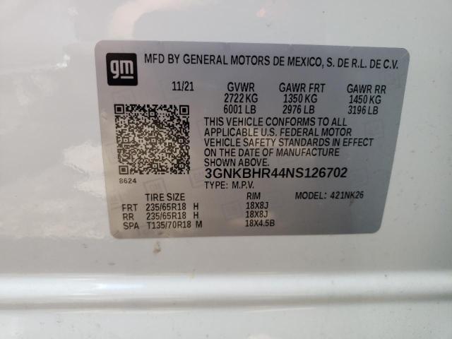 Photo 10 from auction – 2022 CHEVROLET BLAZER 2LT with VIN 3GNKBHR44NS126702
