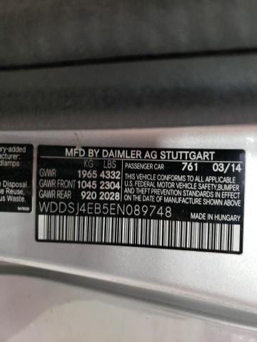 Photo 10 from auction – 2014 MERCEDES-BENZ CLA 250 with VIN WDDSJ4EB5EN089748