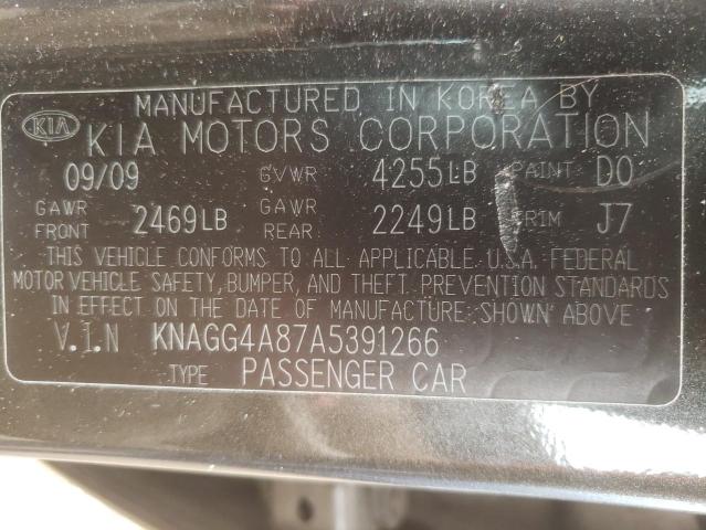 Photo 10 from auction – 2010 KIA OPTIMA LX with VIN KNAGG4A87A5391266