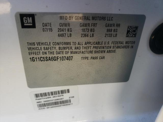 Photo 10 from auction – 2016 CHEVROLET MALIBU LIM with VIN 1G11C5SA6GF107407