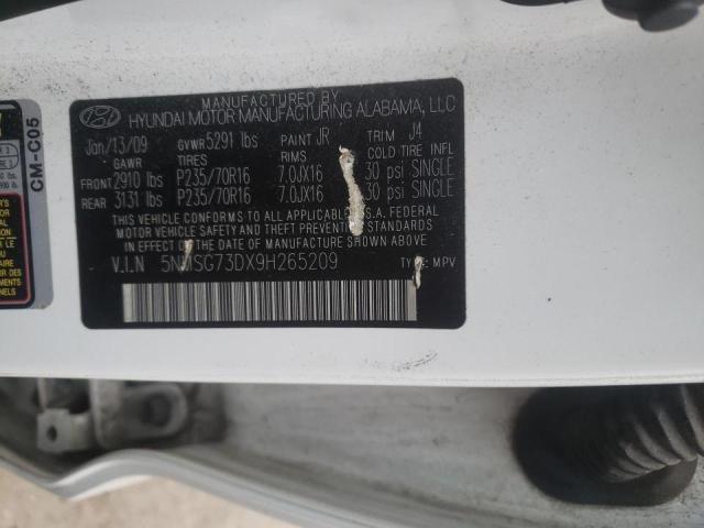 Photo 10 from auction – 2009 HYUNDAI SANTA FE G with VIN 5NMSG73DX9H265209