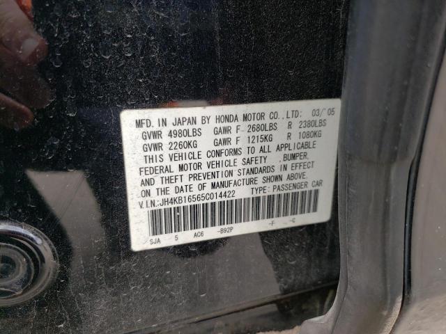 Photo 10 from auction – 2005 ACURA RL with VIN JH4KB16565C014422