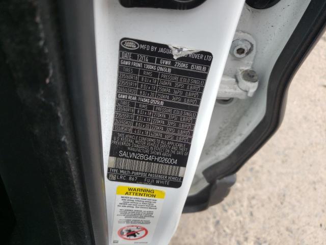 Photo 10 from auction – 2015 LAND ROVER RANGE ROVE with VIN SALVN2BG4FH026004