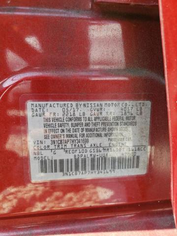 Photo 10 from auction – 2017 NISSAN SENTRA SR with VIN 3N1CB7AP7HY341699