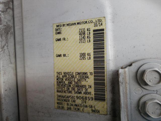 Photo 10 from auction – 2014 NISSAN MAXIMA S with VIN 1N4AA5AP5EC906859